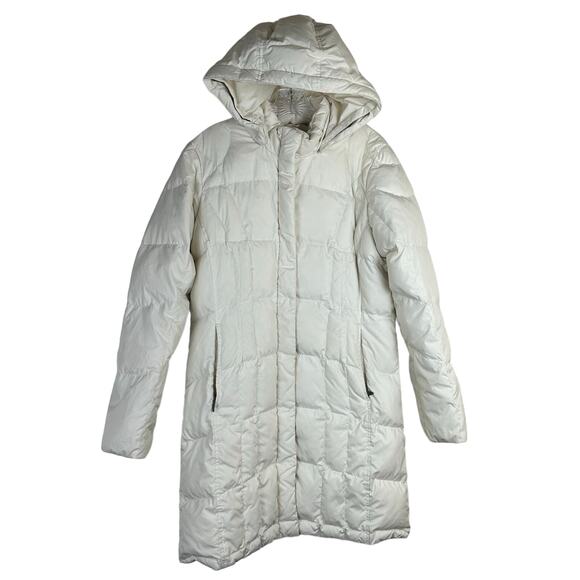 Eddie Bauer Jackets & Blazers - Eddie Bauer Womens Goose Down Parka Size M White Hood Insulated Long Winter Coat